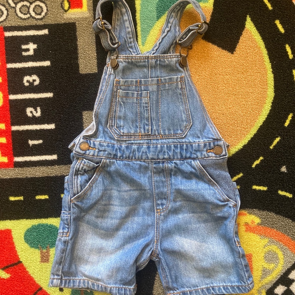 ZARA Kids Denim Short Overalls // 18-24m